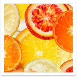 Slices of citrus fruits